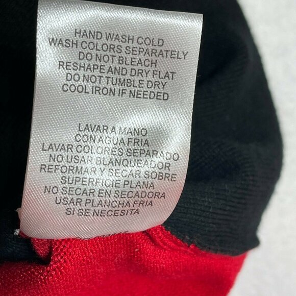 Danny And Nicole Womens L Colorblock Striped Dress Red Black Beige Rayon Blend - Picture 8 of 10